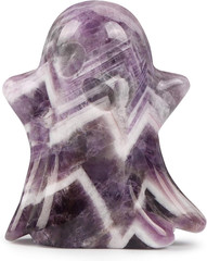 Amethyst Crystal Ghost Statue Crystal Emoji Ghost Figurine Gemstone Hand Carved