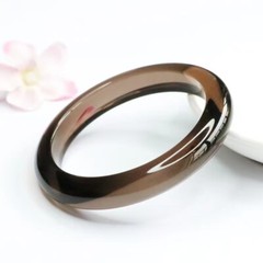 Natural ice Gray Light Black Obsidian Crystal Power Bangle Inner Diameter 53cm