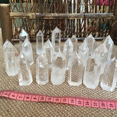 2.2LB Natural clear quartz obelisk crystal wand point healing 40-65mm