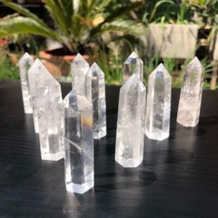 10pcs Bulk 2”+ Natural Clear Quartz Crystal Point Wands Tower Obelisk Polished