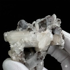 Natural Multiple Growth Mineral Cluster Apophyllite Stilbite Rare Specimen