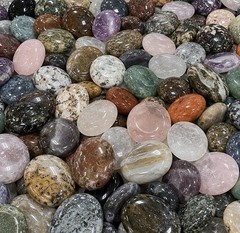 10 LB Mixed Crystal Palm Stones Bulk Lot Polished Assorted Natural Stones