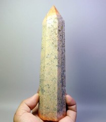 1.43lb Natural Unakite Stone Granite Quartz Crystal Obelisk Point Wand Healing