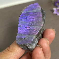 2Pcs 104g Top Labradorite Crystal Stone Rough Mineral Specimen Healing
