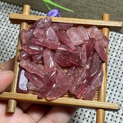 Natural Strawberry Stone poilshed Mineral Specimen Healing Crystal 38g c807
