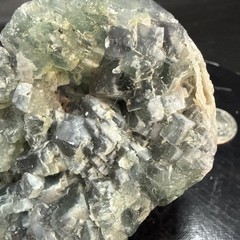 Multi-Colored Natural Faced Cubic Flourite Heart Specimen! Minerals, Crystals!